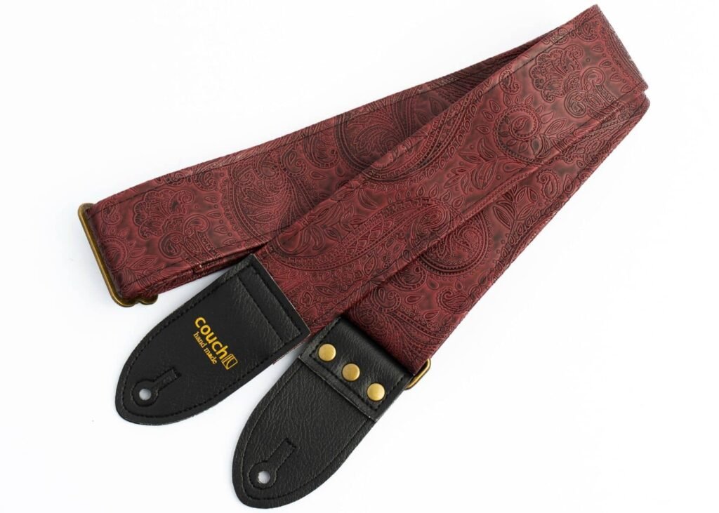 paisley-red-guitar-strap