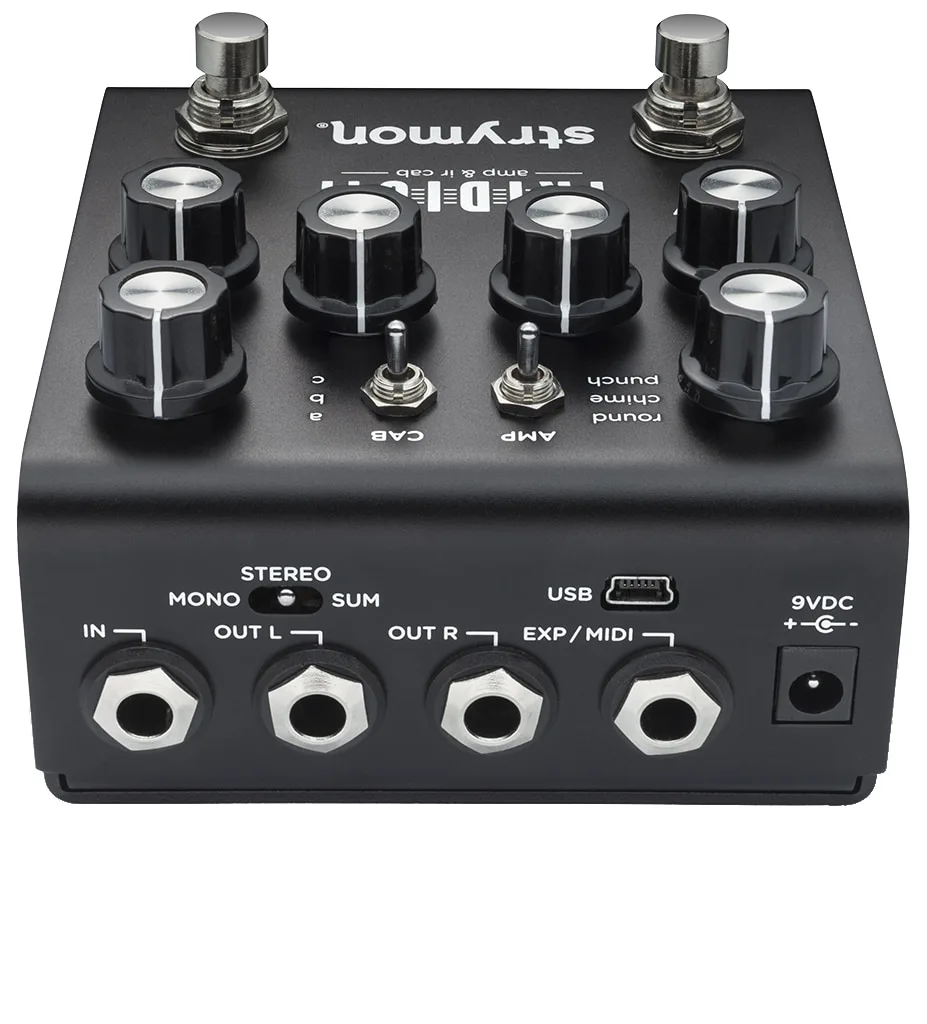 pedal de guitarra strymon iridium vista posterior