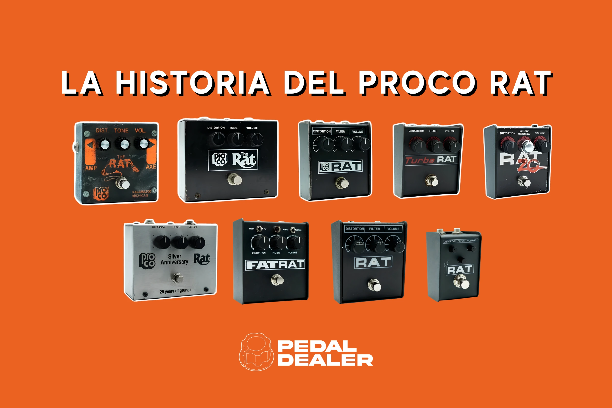 Pedal distorsion rat chile