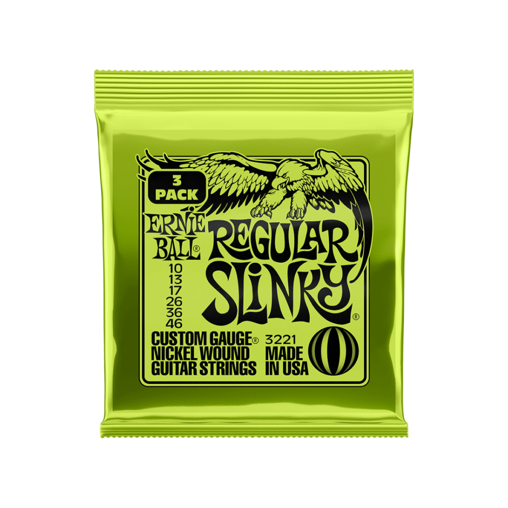 cuerdas ernie ball regular slinky en pack de 3