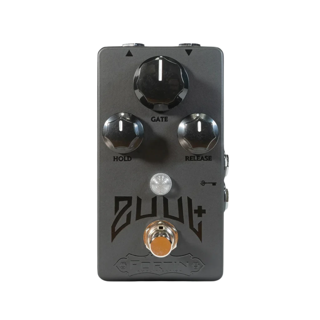 Fortin Zuul+, un noise gate para guitarra con controles Hold y Release, Key In/Thru y respuesta precisa para setups de alta ganancia.