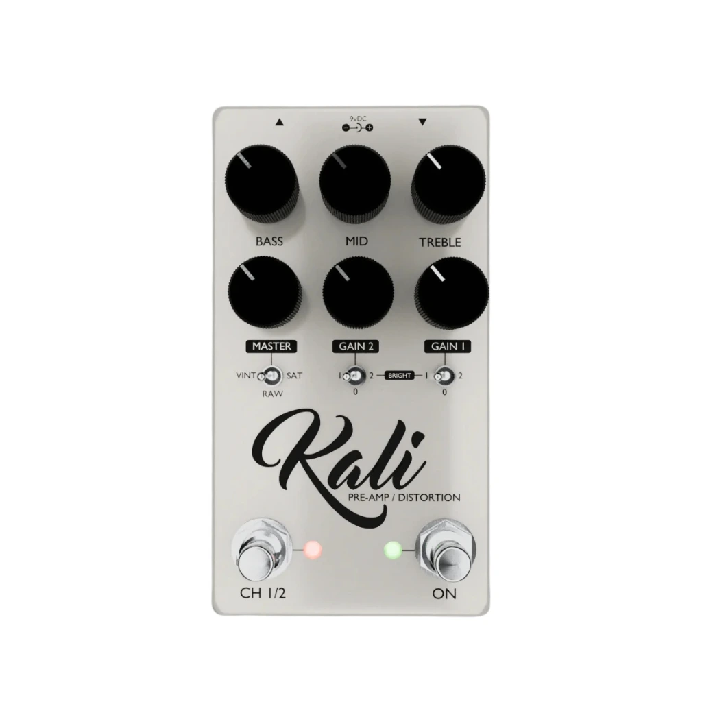 Fortin KALI, pedal preamp y distorsión para guitarra con 3 modos de ganancia, ecualización activa de 3 bandas y sonido high gain.